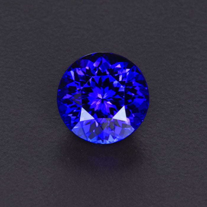 Blue Violet Round Brilliant Cut Tanzanite Gemstone 4.82 Carats