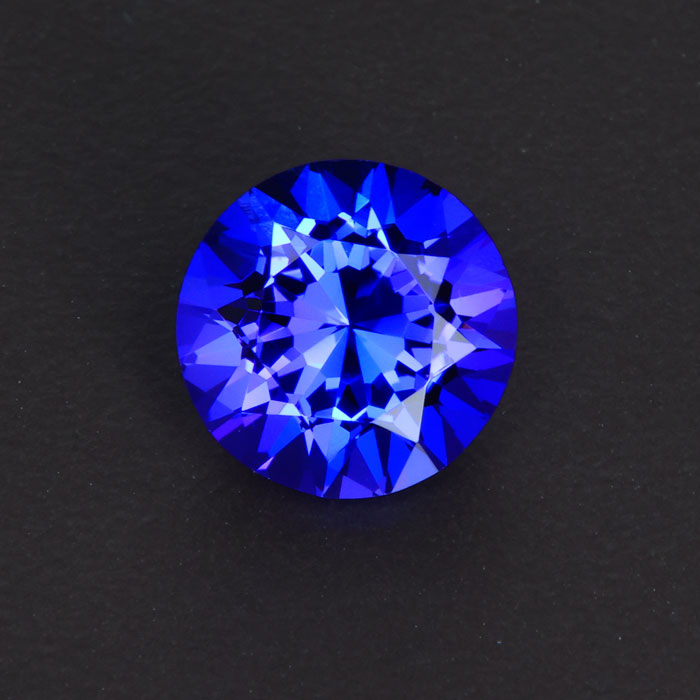 Violet Blue Round Brilliant Tanzanite Gemstone