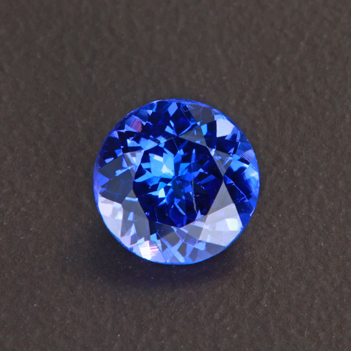 Violet Blue Round Brilliant Tanzanite Gemstone 1.40 Carats