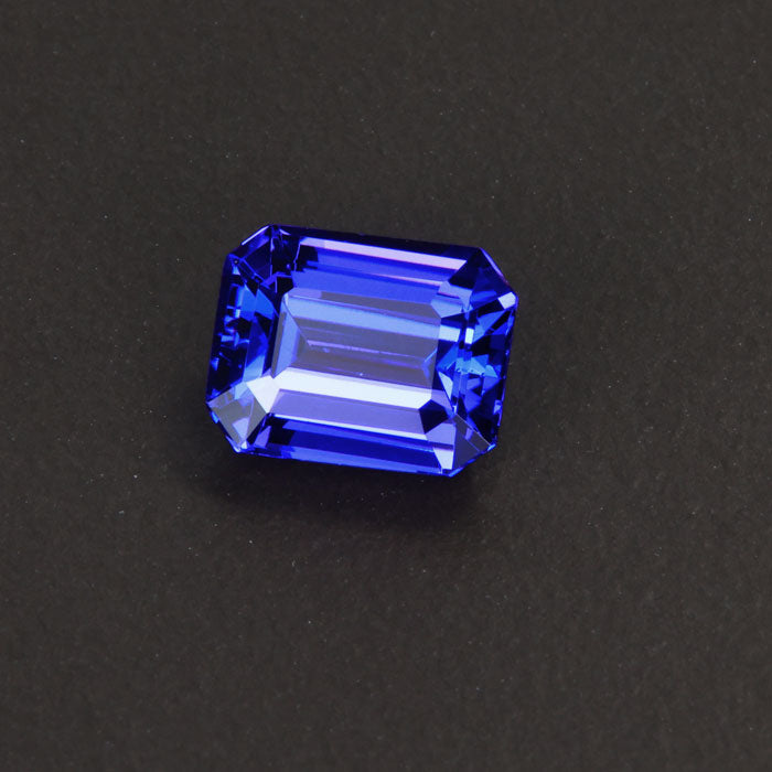 Blue Violet Emerald Cut Tanzanite Gemstone