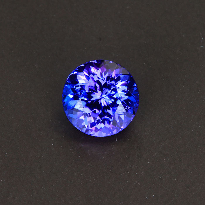 Blue Violet Round Brilliant Cut Tanzanite Gemstone 2.00 Carats