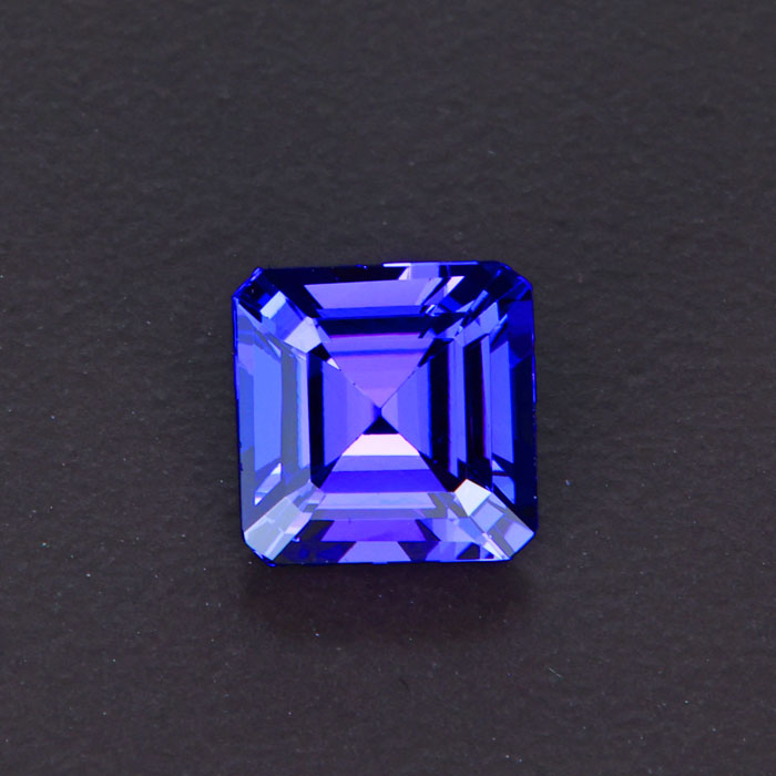 Blue Violet Square Step Cut Tanzanite Gemstone 2.63 Carats