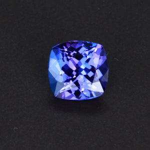 Blue Violet Square Cushion Tanzanite Gemstone 1.19 Carats