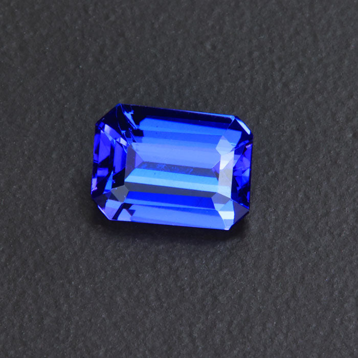 Violet Blue Emerald Cut Tanzanite Gemstone