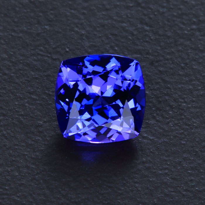 Blue Violet Square Cushion Tanzanite Gemstone 1.67 Carats