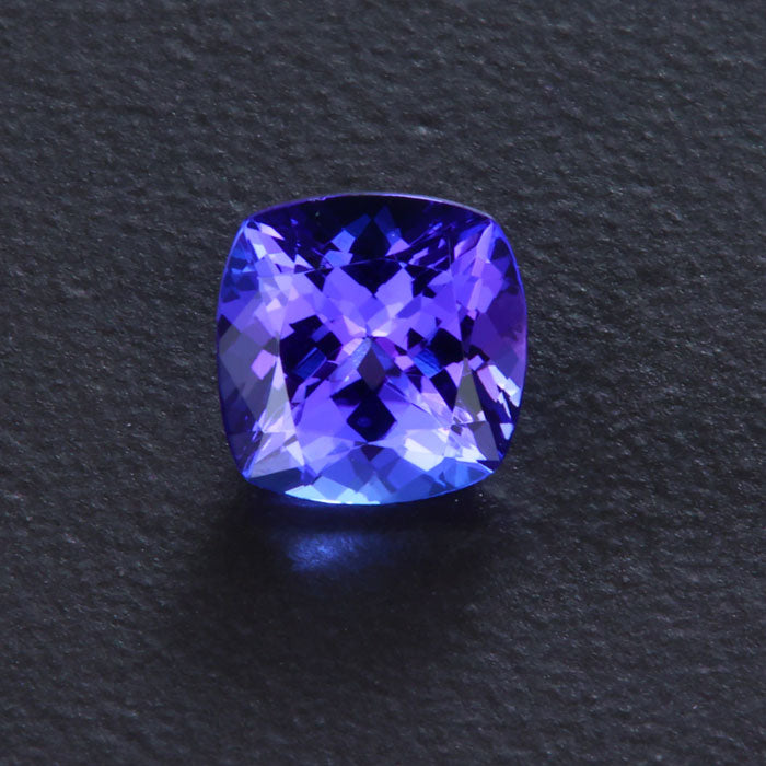 Blue Violet Square Cushion Tanzanite Gemstone