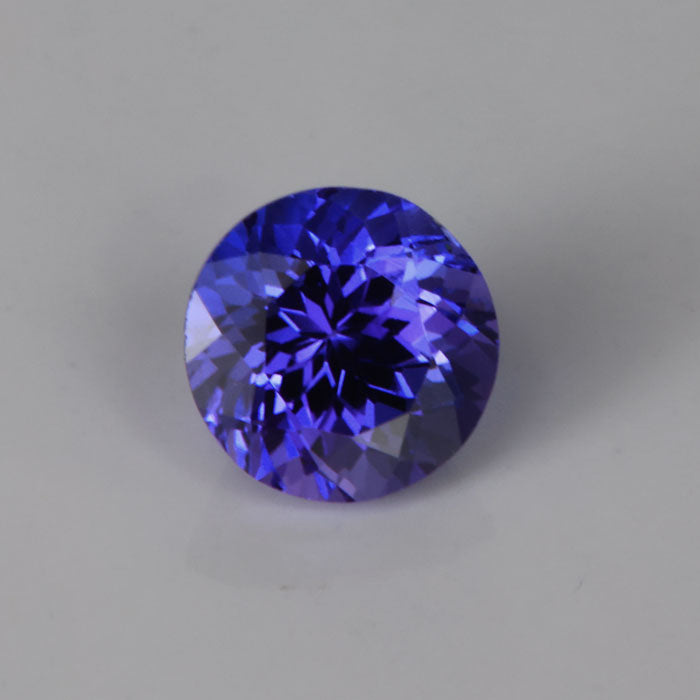 Blue Violet Round Tanzanite Gemstone