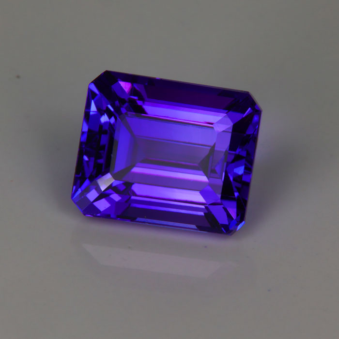 Blue VIolet Emerald Cut Tanzanite