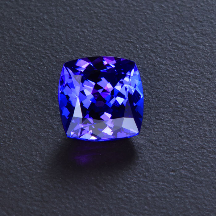 Blue Violet Square Cushion Tanzanite Gemstone