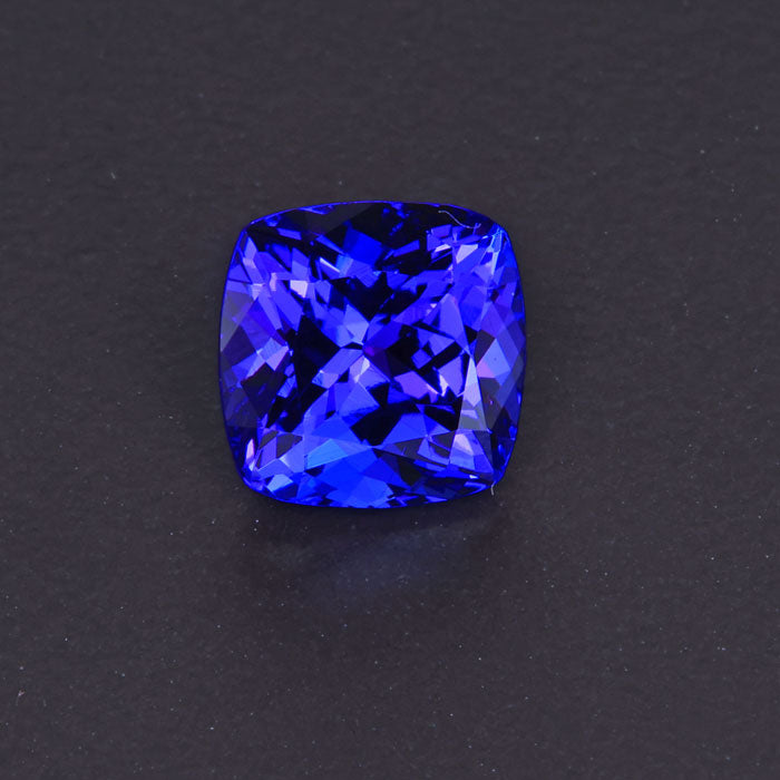 Blue Violet Square Cushion Tanzanite Gemstone 2.56 Carats