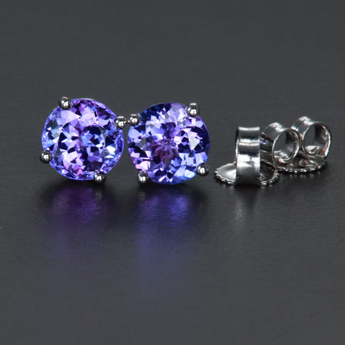 14K White Gold Tanzanite Earrings 1.70 Carats