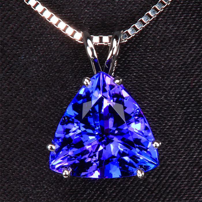 Trilliant Tanzanite Pendant