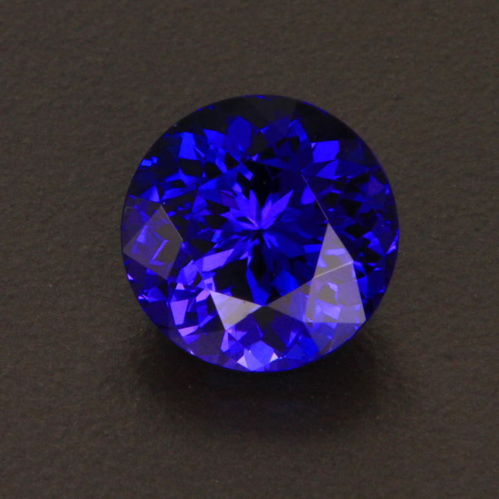 Hold for Brett Violet Blue Round Brillant Cut Tanzanite Gemstone 5.62 Carats