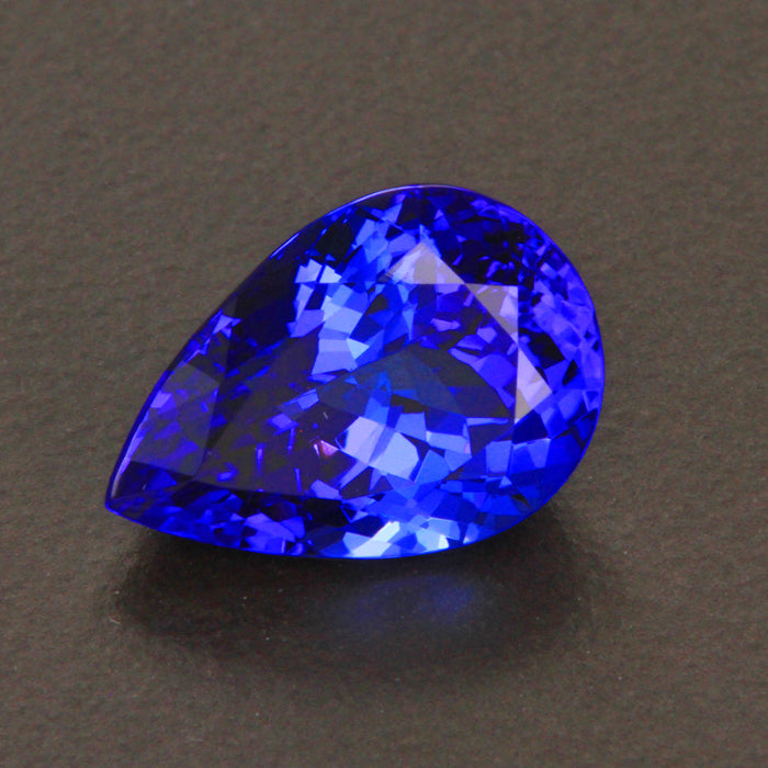 Violet Blue Pear-Shape Tanzanite Gemstone