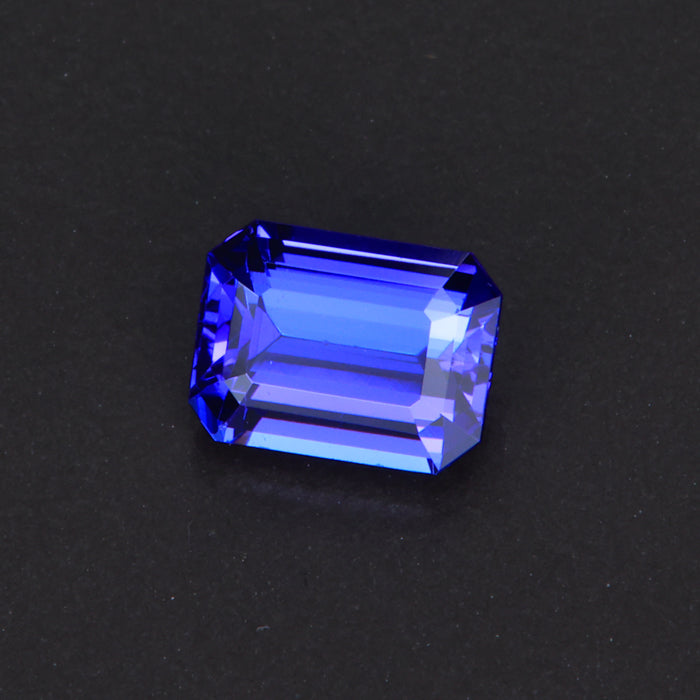 Blue Violet Barion Emerald Cut Tanzanite Gemstone