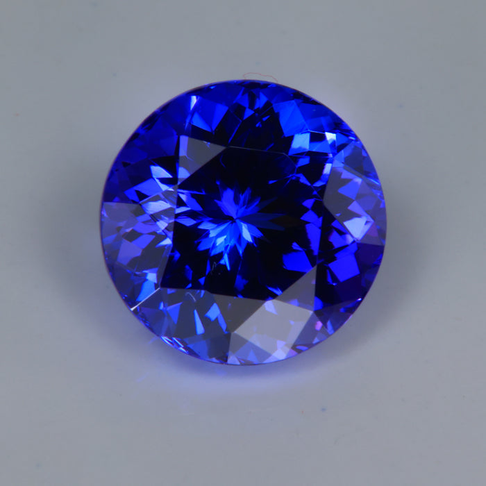 Violet Blue Round Brilliant Cut Tanzanite 