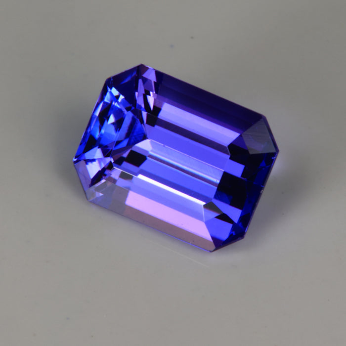 Blue Violet Emerald Cut Tanzanite Gemstone 1.74cts