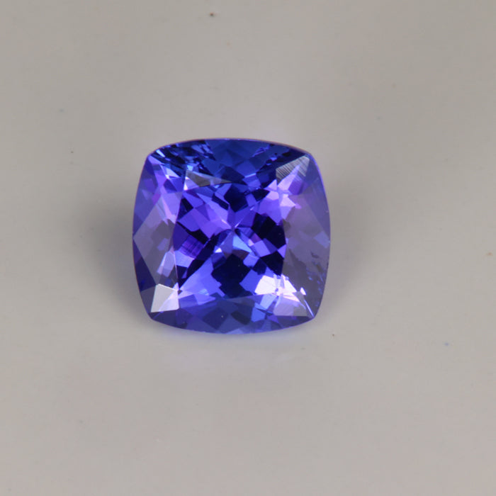 Blue Violet Square Cushion Tanzanite Gemstone