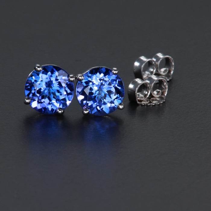 14k White Gold Tanzanite Earrings 1.79 Carats