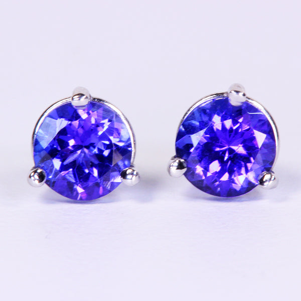 Tanzanite Earrings .98 Carat BVV Color