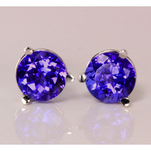 Tanzanite Earrings 1.70 Carats BVV Color