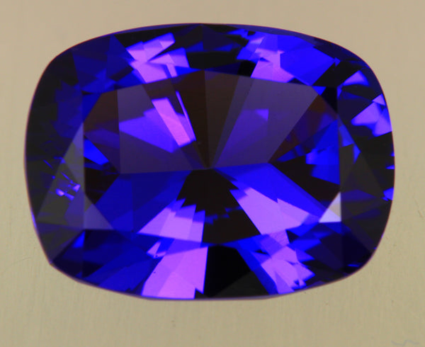 Antique Cushion Tanzanite with Exceptional Plus Color Weighs 6.47 Carats