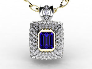 Tanzanite Diamond Pendant