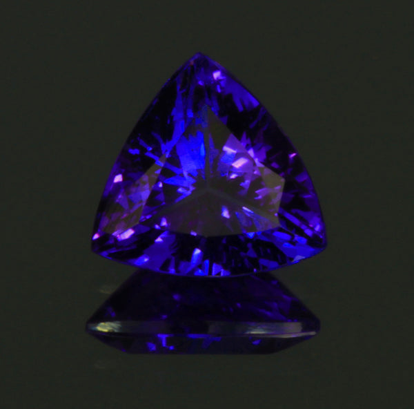 Trilliant Tanzanite Weighing 4.12 Carats With Violet Blue Exceptional Plus Color   (On Hold One Week for Customer.)