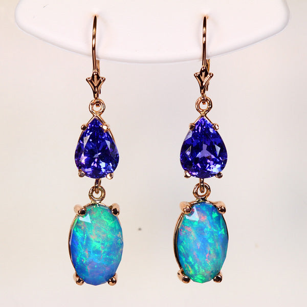 Tanzanite & Opal Earrings 