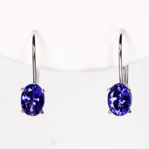 Lever Back Tanzanite Earrings 1.66 Carats