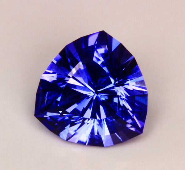 Finely Cut 2.56 Carat Trilliant Tanzanite With Intense Violet Blue Color