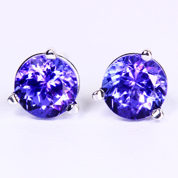 Tanzanite Earrings .89 Carat BVV Color