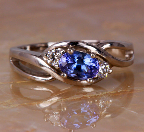 White Gold Tanzanite Ring .57 Carat