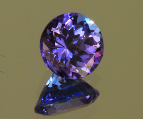 Intense Color Round Loose Tanzanite Measures 5.9 Millimeters