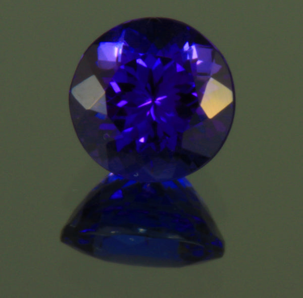 Rare Top Color in a 6.6 Millimeter Round Tanzanite