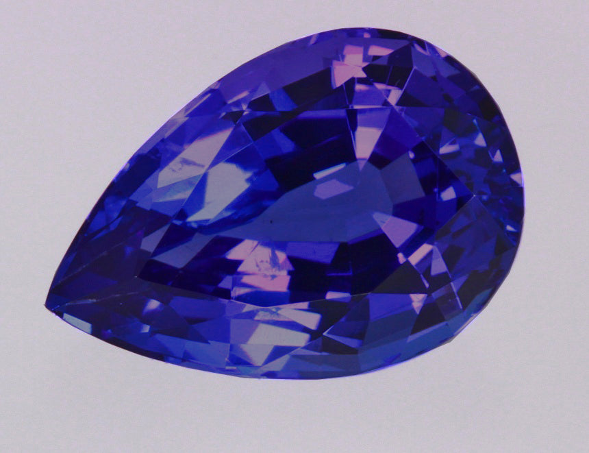 Pear Shape Tanzanite With Vivid  Violet Blue Color Weighs 11.92 Carats