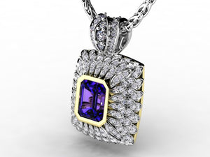 Tanzanite Diamond Pendant