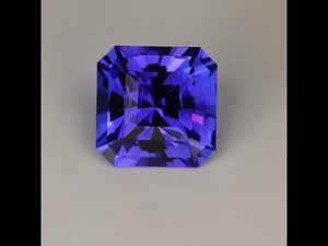 Blue Violet Square Barion Tanzanite Gemstone 6.90 Carats