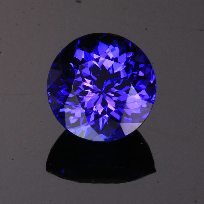 Blue Violet Round Brilliant Cut Tanzanite Gemstone 2.17 Carats