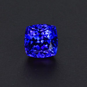 Violet Blue Square Cushion Tanzanite Gemstone 3.93 Carats