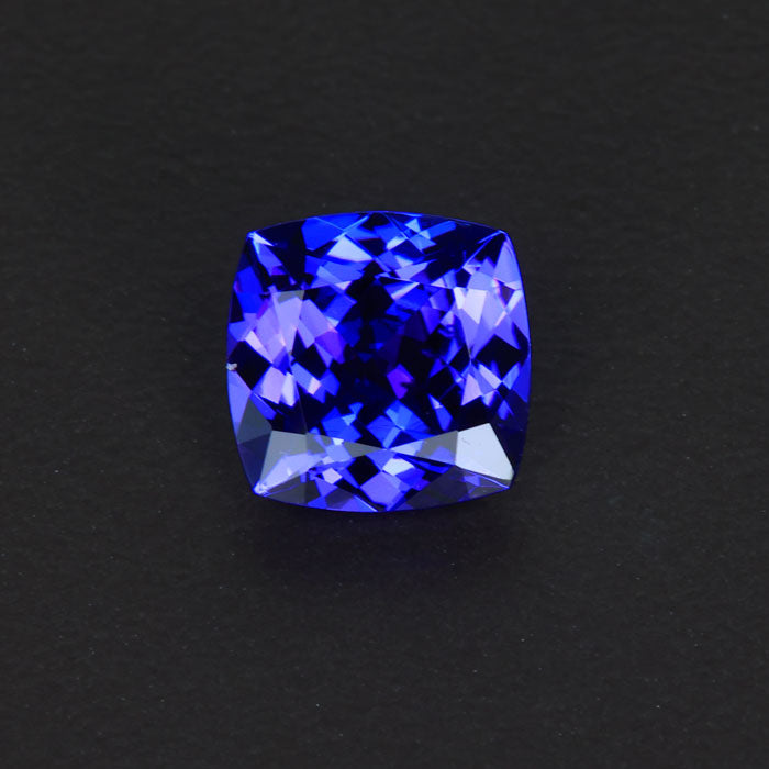 Violet Blue Square Cushion Tanzanite Gemstone 2.22 Carats