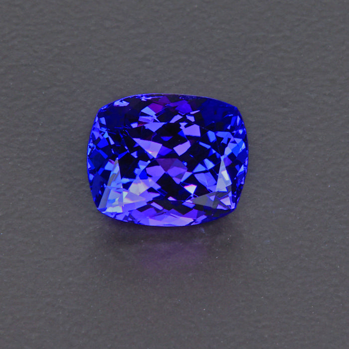 Blue Violet Antique Cushion Tanzanite Gemstone 3.53 Carats