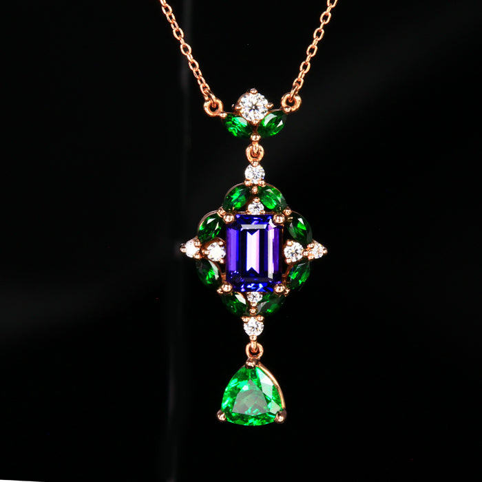 Emerald Cut Tanzanite Gemstones, Rings, Pendants & Necklaces